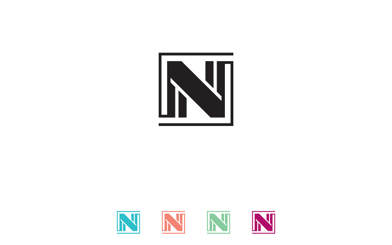 Design del logo con lettera N o design del logo NT