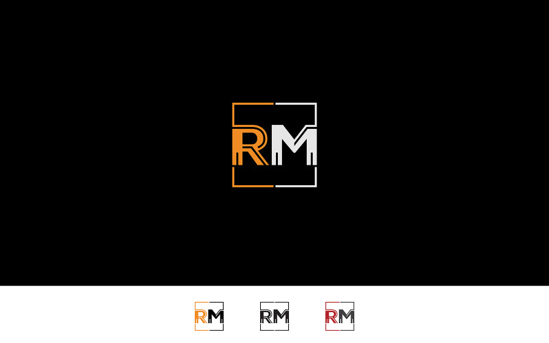 Дизайн логотипа RM или логотип мистера, логотип буквы RM v4