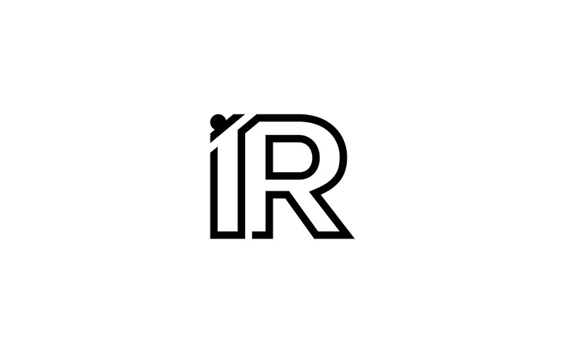 Концепція логотипу IR або дизайн логотипу IR