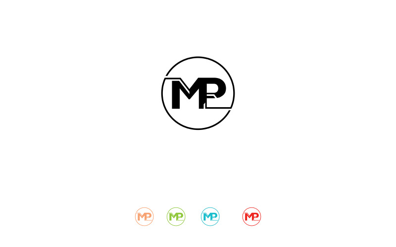Logo litery MP lub projekt logo MP, logo PM