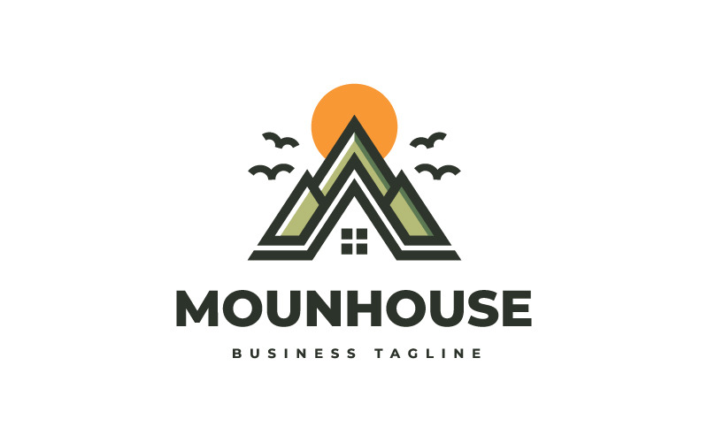 Modello con logo Peak Mountain House