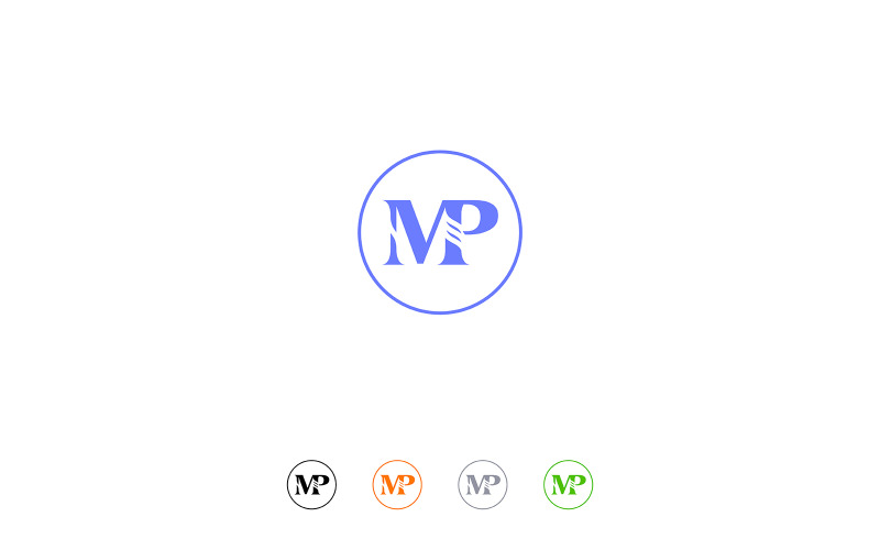 MP brev logotyp design eller pm logo design vektor