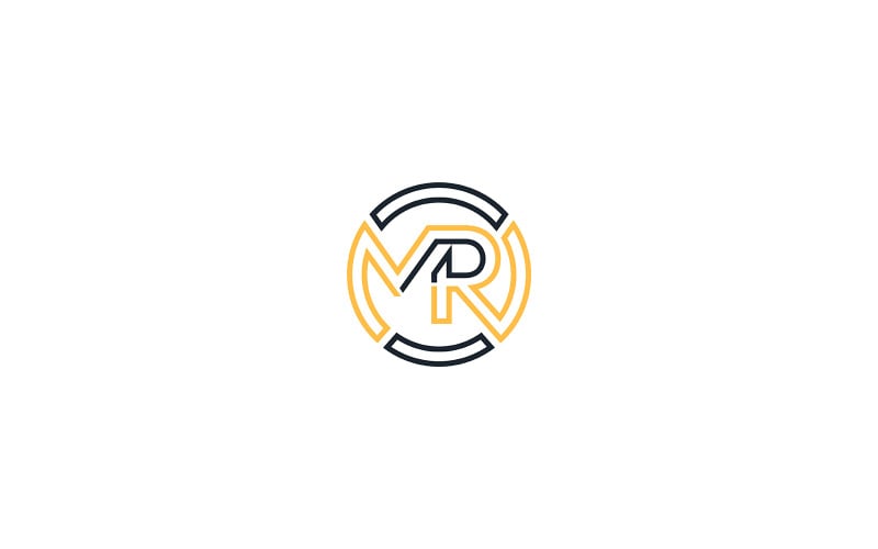 Mr-Letter-Logo oder Mr-Logo-Design, RM-Logo