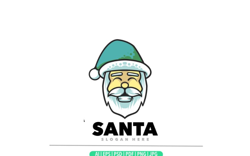 Santa claus mascot logo design unique