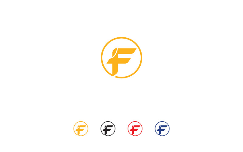 Szablon wektora projektu logo litery F