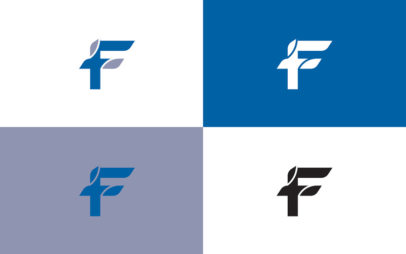 Tożsamość marki firmowej litera f wektor logo projektu