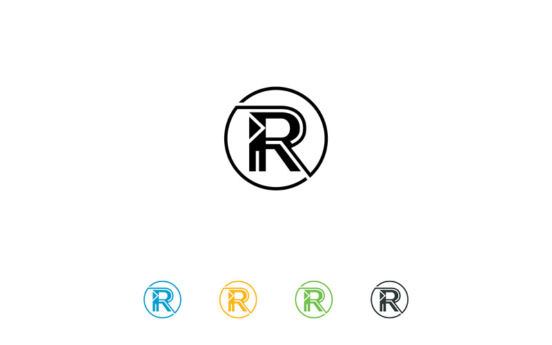 Unikalne logo R, logo r, projekt logo z literą r