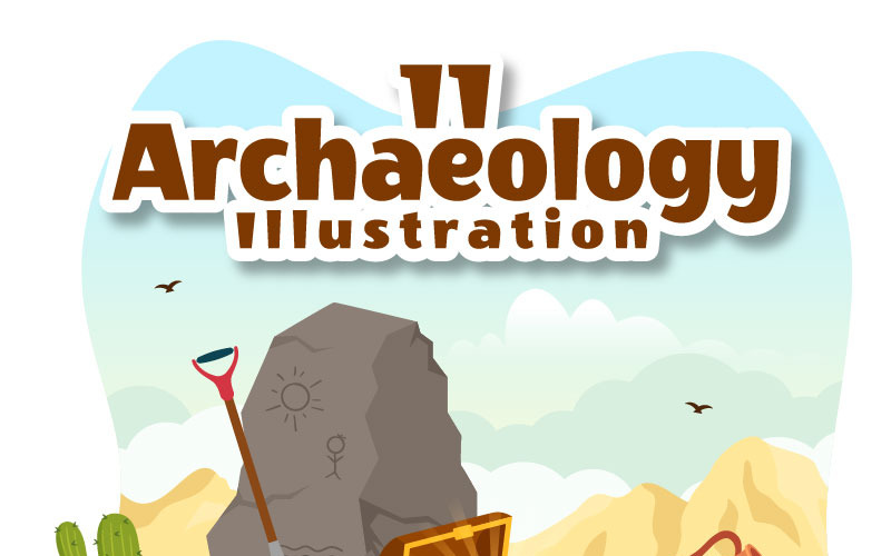 11 Arkeologi vektorillustration