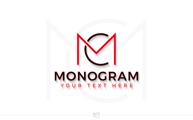 Création du logo Monogramme MC, logo monogramme
