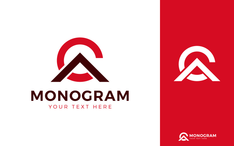 Design del logo Vector Monogram CA, logo monogramma