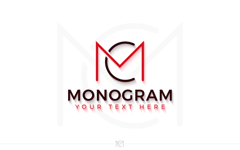 Дизайн логотипу Monogram MC, логотип монограма