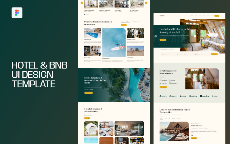 Resort & Villa Figma Template #325408 - TemplateMonster