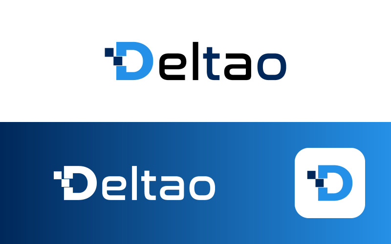 Monogram D-logo ontwerp, monogram-logo, D-logo