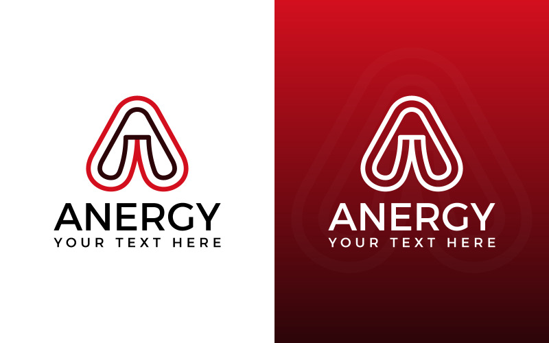 Monogram logo presentation, monogram logo