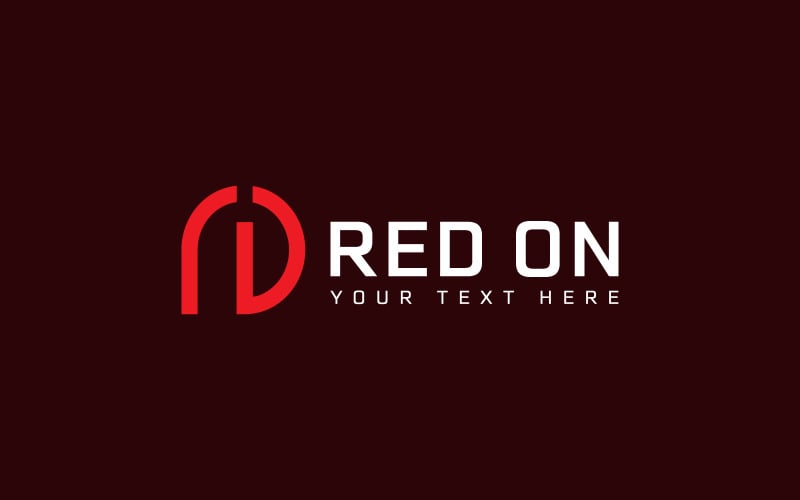 Projekt logo wektorowego Monogram RED, logo monogramu