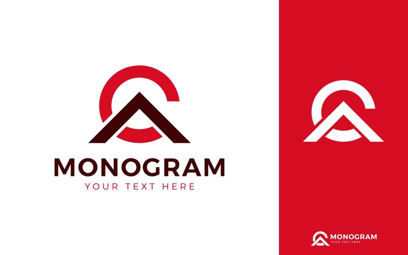 Vector Monogram CA logotyp design, monogram logotyp