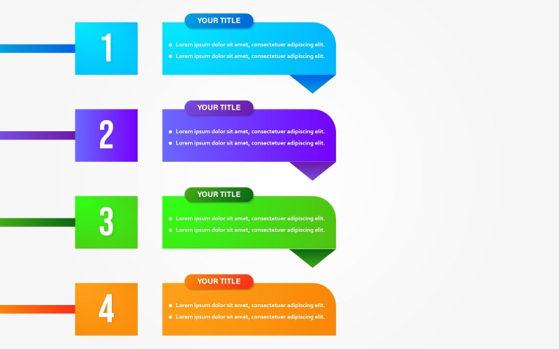 Conceptions de schéma d'éléments de conception infographique Creative Timeline