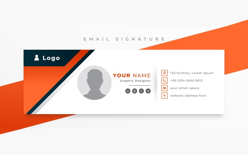 Firma e-mail e modello di copertina personale per i social media