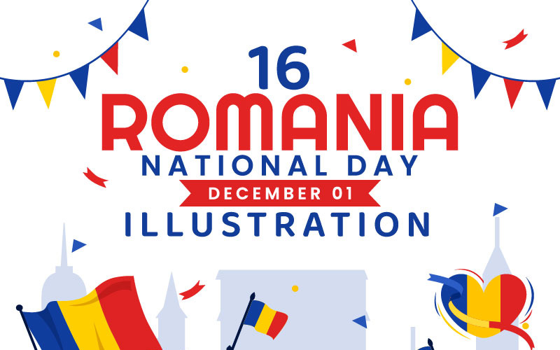 16 Ilustración del Día Nacional de Rumania