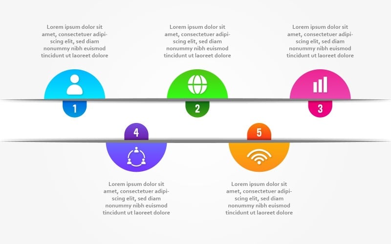 Kreatív modern idővonal infographic séma kialakítása