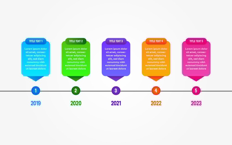 Plantilla de diseño de elementos infográficos de línea de tiempo moderna