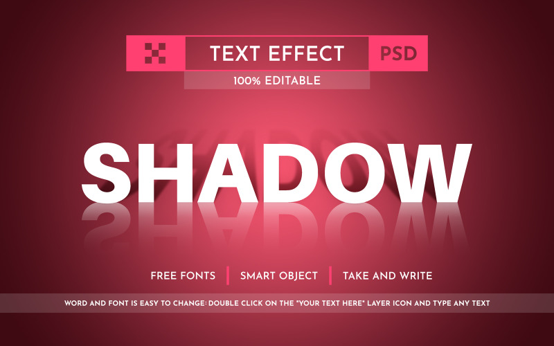 Reflect Paper - ефект редагованого тексту, стиль шрифту