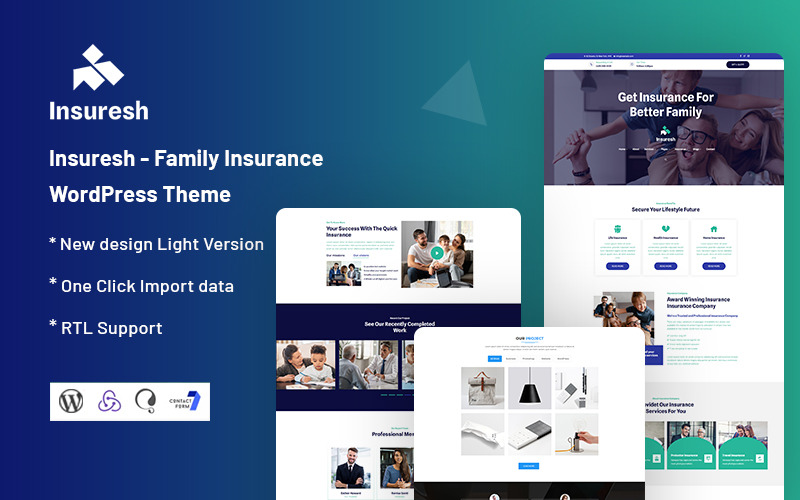 Insuresh - Tema de WordPress para seguros familiares