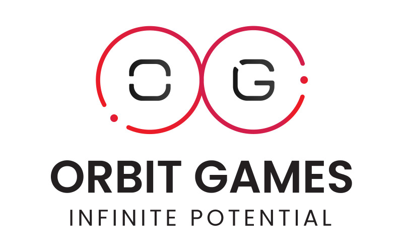 Orbit Games — szablon logo firmy z branży gier