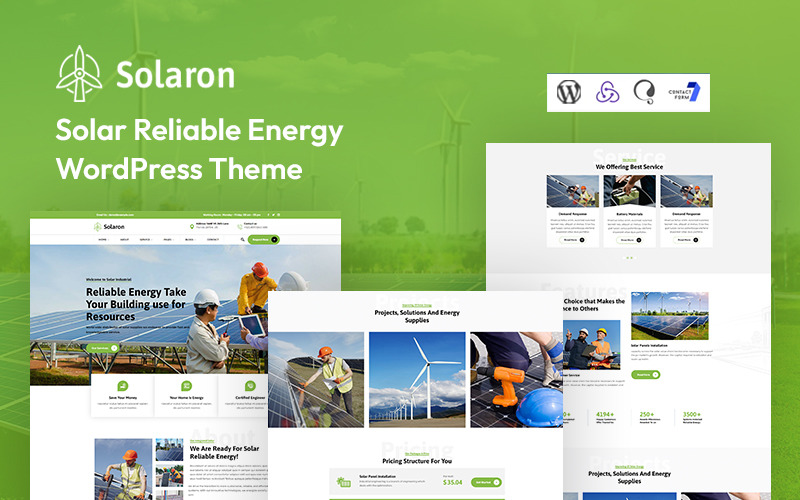 Solaron — тема WordPress із надійною сонячною енергією