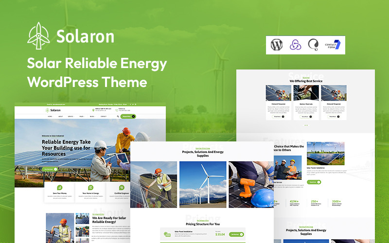 Solaron – Thème WordPress pour l’énergie solaire fiable