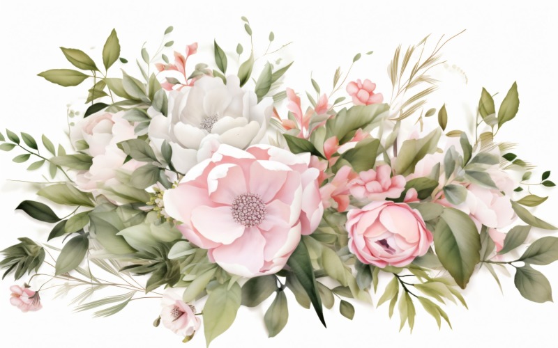 Akvarell blommig bakgrund 13