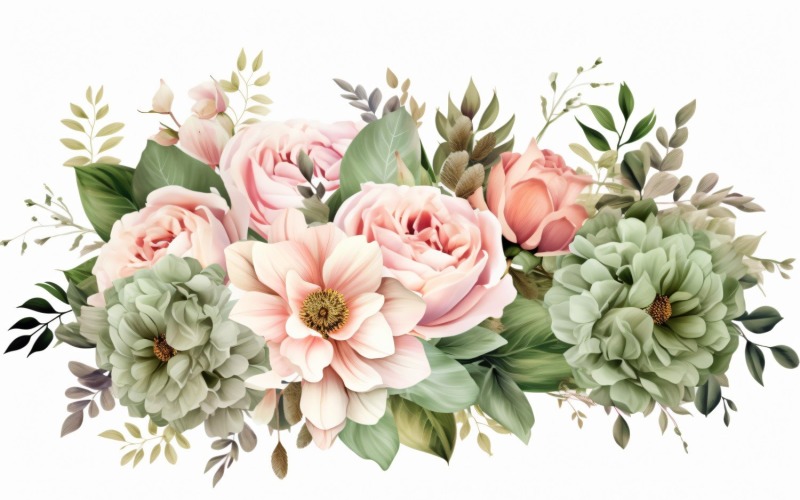 Akvarell virágok háttér 14