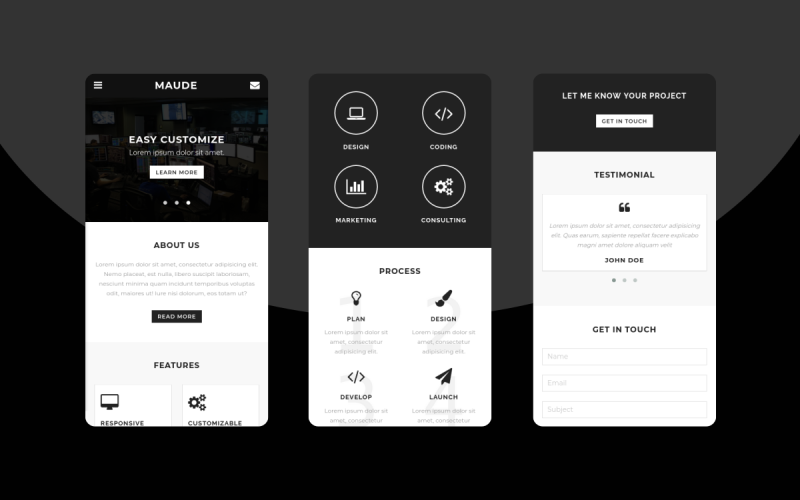 Maude — szablon witryny mobilnej