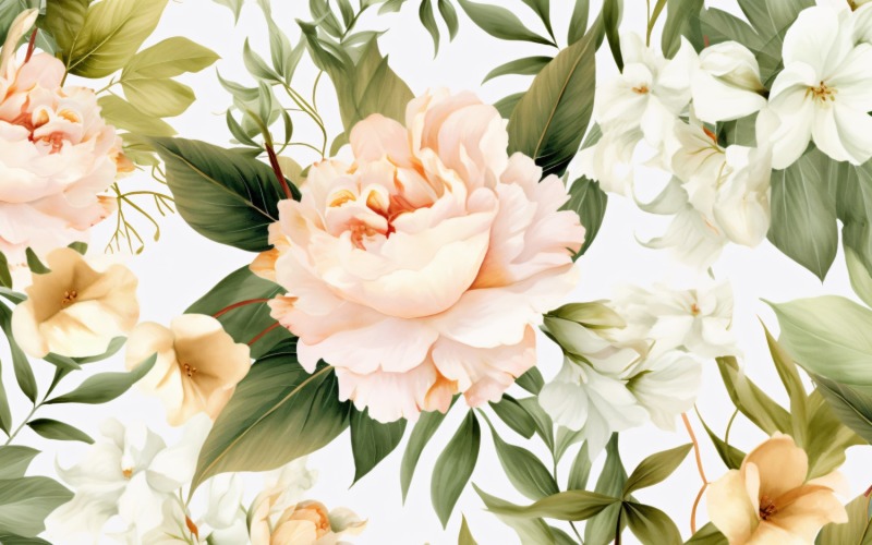 Watercolor floral wreath Background 126 - TemplateMonster