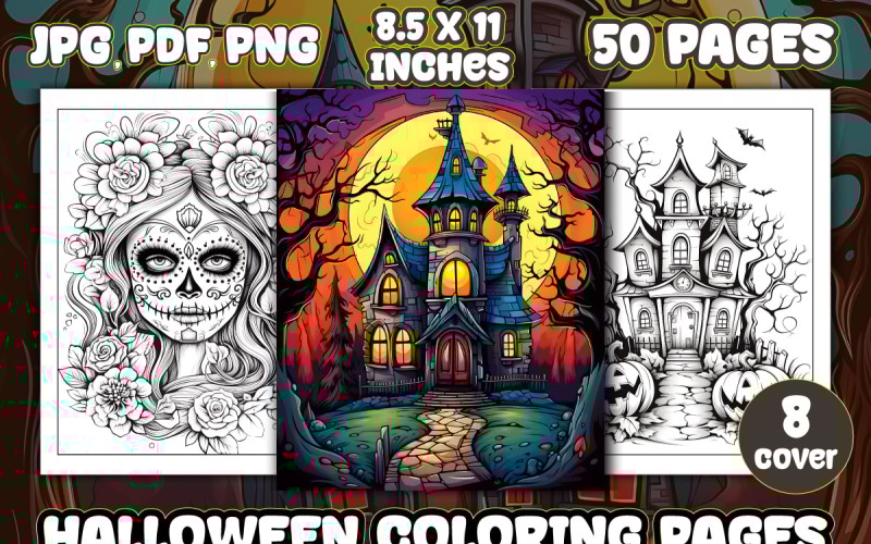 Halloween Coloring Pages for Adults 362919 TemplateMonster