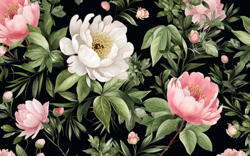 Akvarel květinový věnec pozadí 234