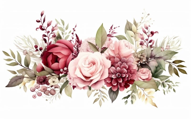 Watercolor Floral Background 282 #363135 - TemplateMonster