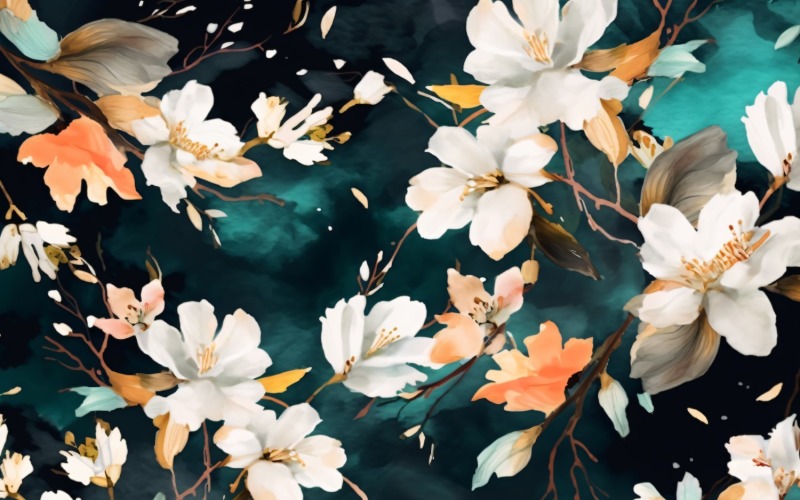 Watercolor flowers Background 268