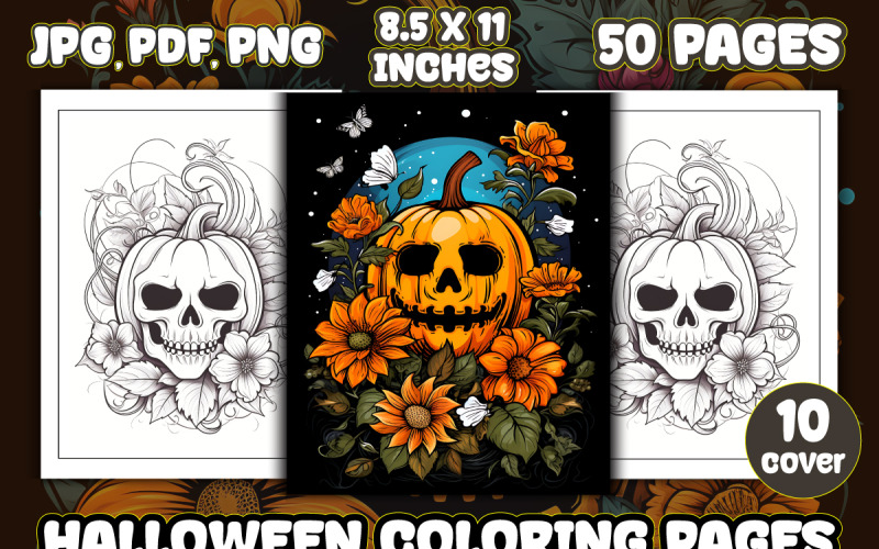 Disegni da colorare di zucche di Halloween