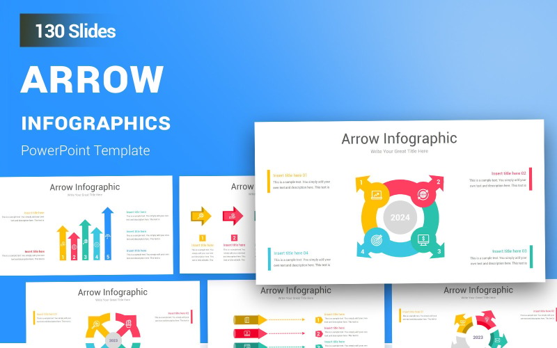 箭头-信息图表-PowerPoint 模板