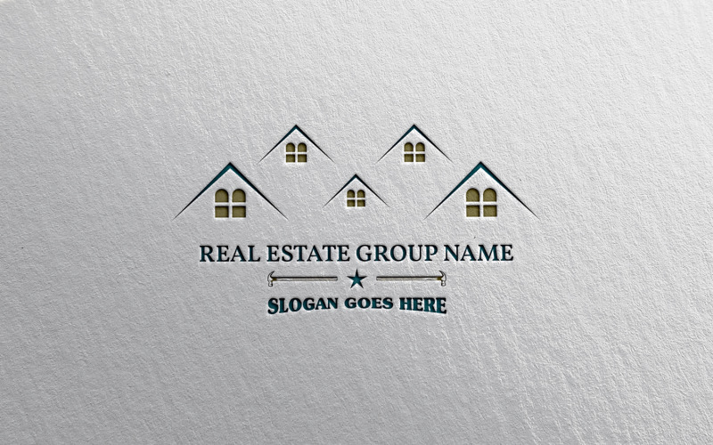 Modello di logo immobiliare-Logo di costruzione-Design del logo della proprietà...14