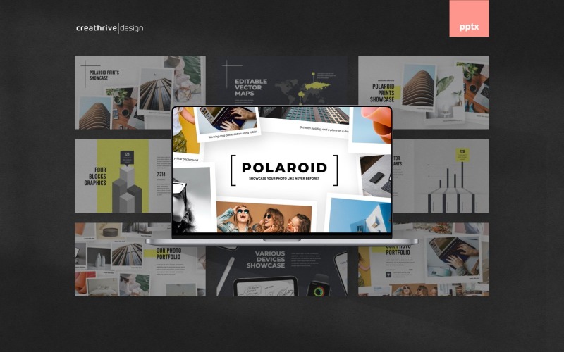 Polaroid animerad PowerPoint-mall