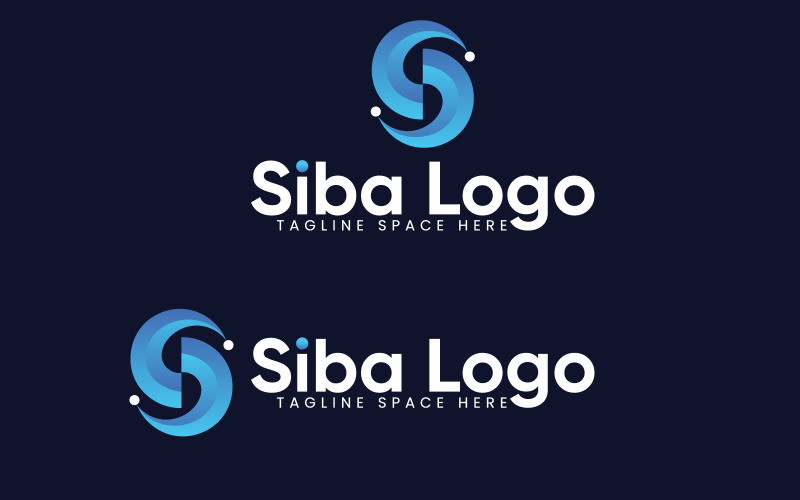 S siba letter Brand  Logo Template