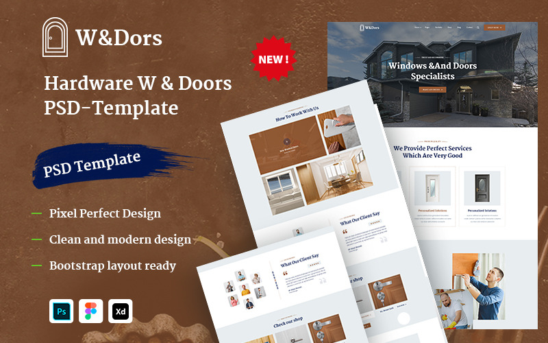 Hardware W & Doors -PSD-Šablona