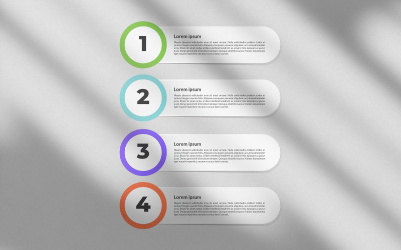 Modello di infografica tavolo piatto con opzioni