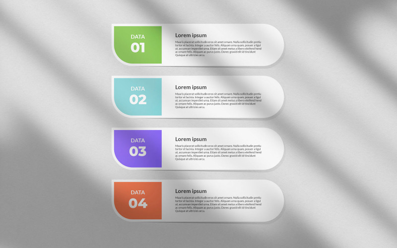 Modelo de infográfico de índice plano circular