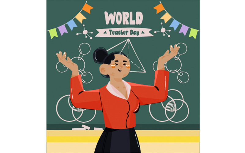 世界教师日插画