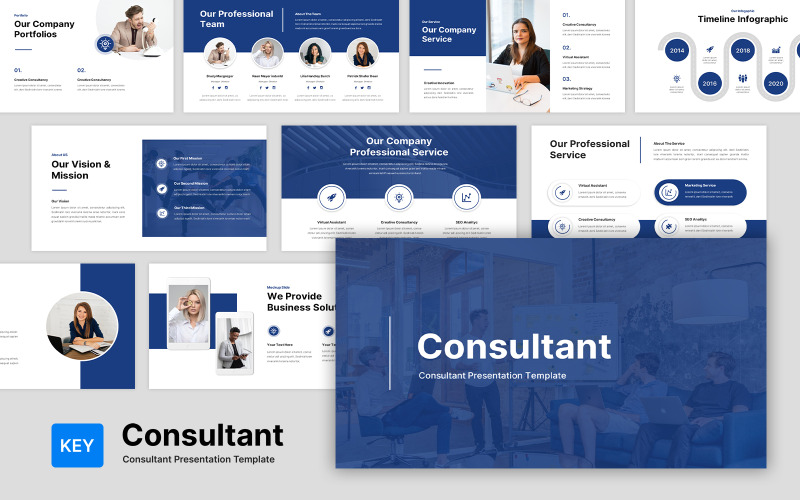 Consultor gratuito - Plantilla de presentación de Keynote de finanzas y consultoría