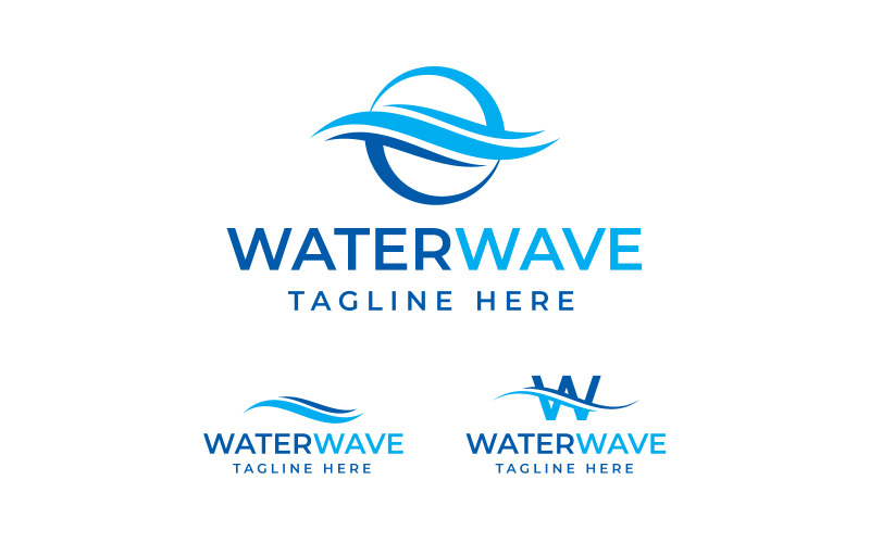 Дизайн логотипу Water Wave, дизайн логотипу басейну, дизайн логотипу сантехніки, Handy