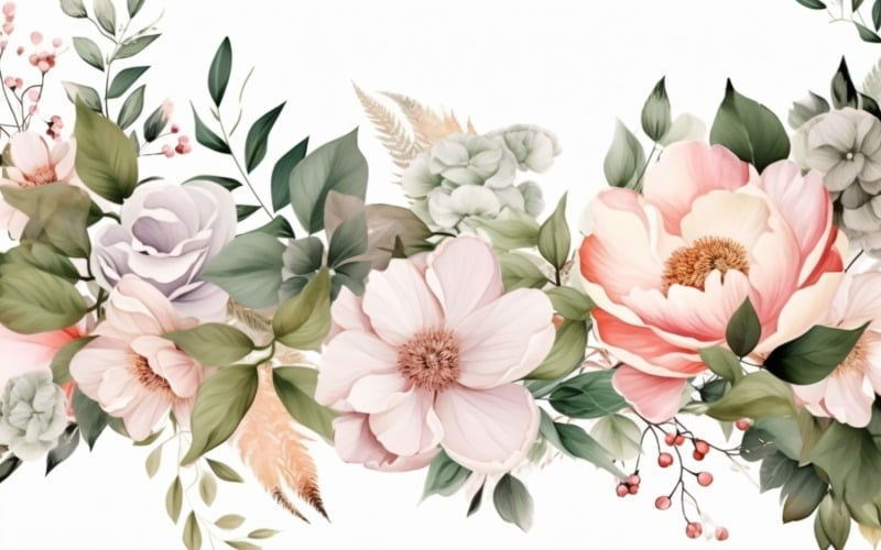 Watercolor Floral Background 372